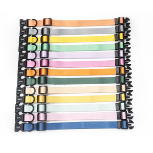 Kerah pelatihan nilon dapat disesuaikan penjualan laris untuk anjing kucing multiwarna kerah taktis lembut reflektif gesper cepat Solid - Product Image 6