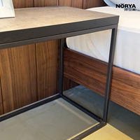 Table d'appoint moderne NORYA avec plateau en pierre, table d'appoint pour salon, chambre et mobilier de salon