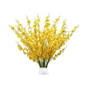 <b>Artificial</b> Orchids <b>Flowers</b> Silk Dancing Lady Orchid Long Stem <b>Flowers</b> in Bulk for Home Wedding Party Indoor Outdoor Decora - Product Image 1