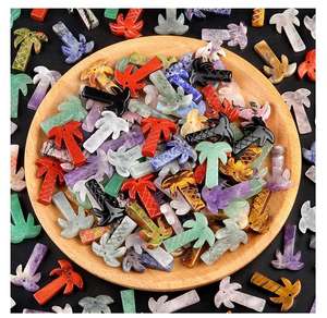 Pendentifs à breloque en pierre naturelle de 22*28mm, cristal de guérison, collier multicolore, pendentif à breloque, accessoire - Product Image 6