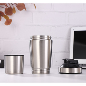 Vente en gros de bouteille de sport en acier inoxydable réutilisable 500/750ml Base de stockage de bouteille de secousse de sport Capacité de 800ml Tasse de mélange de protéines Thermos à eau - Product Image 3