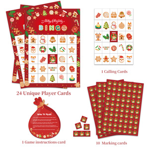 Cartes <span class=keywords><strong>de</strong></span> jeu <span class=keywords><strong>de</strong></span> <span class=keywords><strong>Bingo</strong></span> Noël et Halloween – Ensemble <span class=keywords><strong>de</strong></span> 33 pièces pour réunions familiales – Indispensable pour les fêtes – Stimule la vision, la motricité et la cognition - Product Image 3