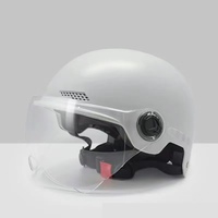 Vente directe d'usine, casque demi-face unisexe pour adultes, doublure en daim, lentille HD en PC, casque de moto, protection de la tête, casques chinois