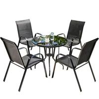 Chaise de jardin empilable en métal Uplion Patio avec accoudoirs, matériau flexible et confortable Chaise empilable en métal populaire pour l'extérieur en noir