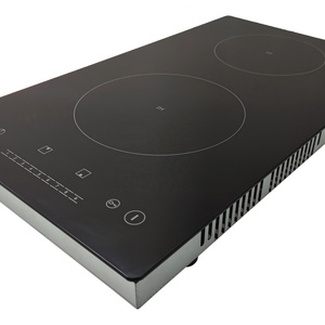 Electrodomésticos de Cocina Integrados en la Encimera, 2 Hornillas Dobles Híbridas, Estufa Eléctrica de Cerámica para Camping - Product Image 3