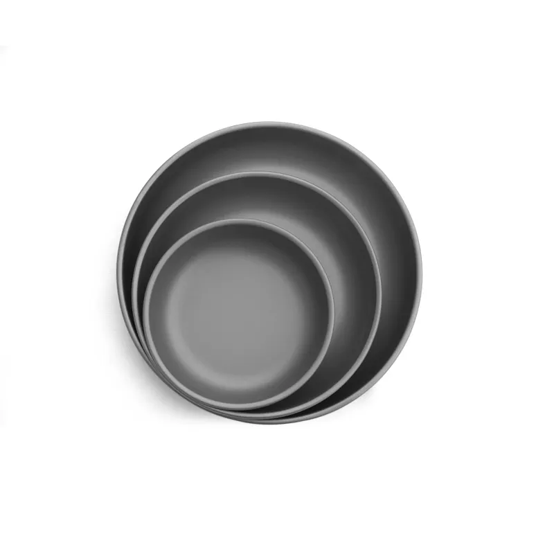 Piatto da cucina da campeggio in titanio puro TiTo Logo personalizzato piatti e piatti da pranzo in titanio tondo colorato