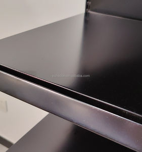 رف سوبر ماركت معدني حديث بلون أسود غير لامع ذو وجهين رفوف جوندولا متينة لعرض المنتجات في متاجر البقالة - Product Image 5