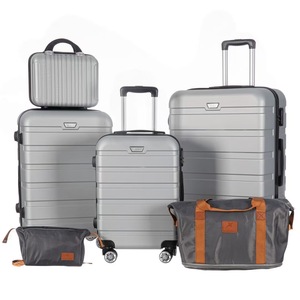 6-teiliges ABS-Luxus-Reisekoffer-Set 7/12/16/20/24/28 Zoll – Modische Taschen mit Exklusivem Design, Langlebig und im Heißen Verkauf – Für Damen-Schönheit - Product Image 4