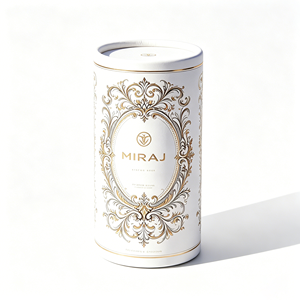 White Cardboard Eco-Friendly Circular Round Paper Tube Packaging for Perfumes Essential <b>Oil</b> <b>Bottles</b> Gift Box Packaging - Product Image 4