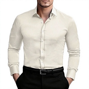 เสื้อเชิ้ตผู้ชายสีพื้น ผ้าฝ้าย 100% สไตล์ลำลองธุรกิจ ปกติดกระดุม เป็นมิตรกับสิ่งแวดล้อม แห้งเร็ว - Product Image 6