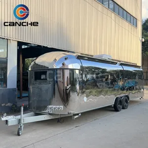 Chariot de restauration en acier inoxydable Canche 8m, remorque alimentaire mobile personnalisée avec cuisine - Product Image 1