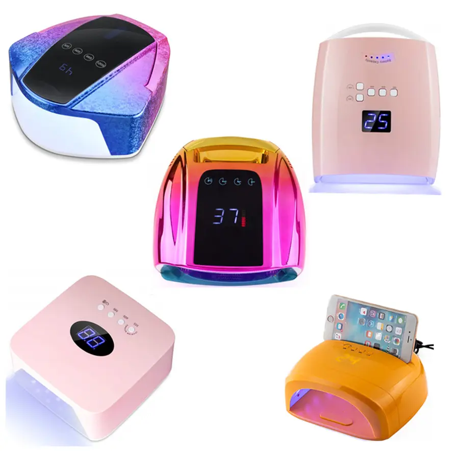 Private logo Rechargeable UV LED Nail Lamp Faster Wireless Nail Dryer Gel Polish Light 42 Beads & Portable Handle