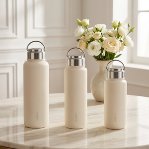 PINKAH Bouteille isotherme en acier inoxydable à double paroi personnalisée 22/25/33 oz, bouteille d'eau potable, thermos avec poignée pour l'extérieur - Product Image 1