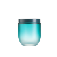 Bouteille en verre personnalisée de 250 ml pour suppléments et vitamines, flacon en verre en forme de bol pour lotion corporelle avec couvercle noir à vis