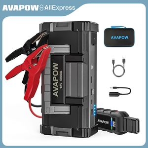 AVAPOW Démarreur de Voiture 6000A avec Double Charge Rapide USB, Sortie CC et Lumière LED, <span class=keywords><strong>Booster</strong></span> de Batterie Portable Puissant - Product Image 1