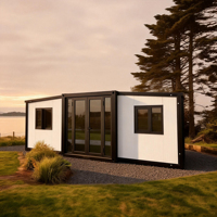 Maison conteneur modulaire extensible à 4 chambres de 40 pieds, économique et écologique, design moderne préfabriqué pour appartements et écoles