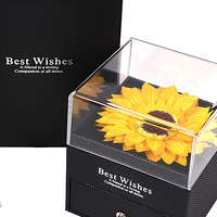 Cadeaux pour la fête des mères, boîtes rigides, fleurs simulées, collier tournesol, recyclable, cadeau pour la fête des mères, anniversaire, Saint-Valentin, anniversaire de mariage