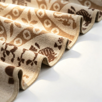 Écharpe en fausse laine jacquard de style vintage personnalisée, avec motif décoratif, offrant de la chaleur en hiver