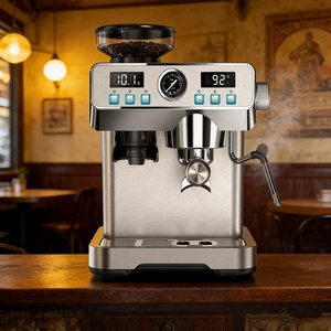 <span class=keywords><strong>Macchina</strong></span> per Espresso Professionale da 1360W <span class=keywords><strong>con</strong></span> Doppia Pompa e Doppia Caldaia, Pressione 20 Bar, Sistema di Macinatura Integrato - Product Image 6
