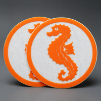 Patchs en silicone personnalisés, logo d'équipe de football en caoutchouc, patchs thermocollants pour chapeaux - 3D en relief, durables et éco-responsables