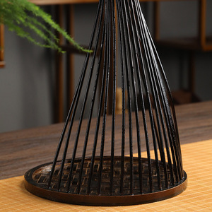 Florero de Bambú Tejido, Redondo, Estilo Zen Asiático, Adorno Decorativo para el Hogar, Artesanía Hecha a Mano, Regalo - Product Image 3