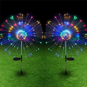 Led Firework Đèn ngoài trời không thấm nước năng lượng mặt trời Pathway cảnh quan ánh sáng năng lượng mặt trời đèn cỏ cho sân Patio vườn đường phố trang trí nội thất