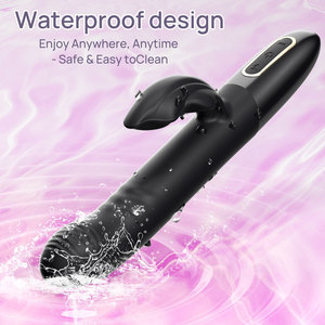 Nouveau design, charge USB, 10 modes, vibromasseur 3 en 1 avec boule roulante pour femmes, vibromasseur en silicone, jouet sexuel - Product Image 6