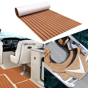 Venta caliente antideslizante Marine Teak Decking Floor Mat Sheet Decking Eva Foam Boat Flooring