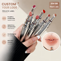 Gloss à lèvres végétalien en gros, baume à lèvres hydratant, marque privée, huile à lèvres brillante, gloss volumateur pour les lèvres