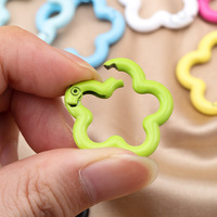 Porte-clés à boucle à ressort, motif fleurs de prunier et cerisier, mousqueton métallique à anneau ouvert, accessoires DIY, connecteur de breloque de sac