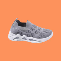 Chaussures de course décontractées pour enfants, tendance mode, confortables, à rayures, en maille respirante, semelle souple, à enfiler, printemps