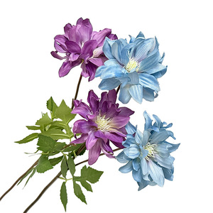 Fleurs artificielles de dahlias en soie blanche, haute simulation, branche unique, pour décoration de mariage et de maison - Product Image 5