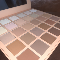 Palette d'ombres à paupières Nude de votre propre marque, maquillage végétalien à haute teneur en pigments, Palette d'ombres à paupières toutes mates de 30 couleurs, marque privée