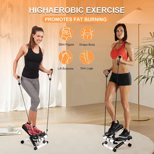 USA Warehouse Stepper at Home <strong>Exercise</strong> Stair <strong>Stepping</strong> with Resistance Band Suitable for Aerobic Body <strong>Exercise</strong>
