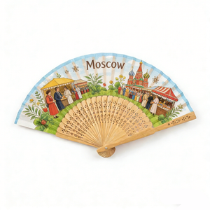 Ventaglio in Legno Personalizzato con Logo Stampato, Stile Mosca Russia, Vendita all'Ingrosso - Product Image 6