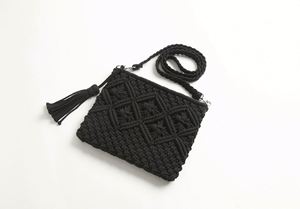 Nouvel Arrivage – Sac Bandoulière Designer pour Femme, Pochette Faite Main en Corde de Coton Tendance, Sacs à Main avec Fermeture Éclair pour Dames - Product Image 4