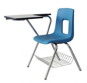 Office Classroom Chair With Writing Pad School Adults Meeting Training One-piece Table and Chair Adults Student <b>Desk</b> and Chair - Product Image 2