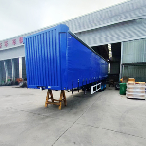 Semi-remorque à rideaux latéraux ouvrants en PVC de 40 pieds, 3 essieux, 4 essieux, <span class=keywords><strong>transport</strong></span> de 40 tonnes, 60 tonnes, camion à plateau sec - Product Image 6