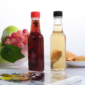 Claro 90ml 150ml 5oz Woozy Botellas Vidrio Salsa caliente Tomate Salsa de soja Botellas Vinagre Aceite Botella Cocinar <span class=keywords><strong>con</strong></span> tapa de plástico - Product Image 4