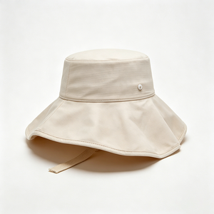 Chapeau Bob Ajustable Crème avec Logo, Léger, Anti-Vent, Protection Solaire, Séchage Rapide, Casquette Décontractée de Pêche pour Femme - Product Image 4