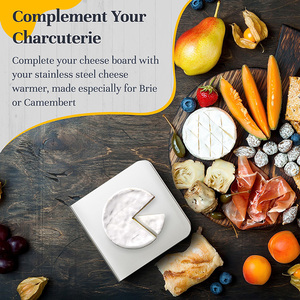 Placa de calentamiento de acero inoxidable para tablas de charcutería de queso <span class=keywords><strong>Camembert</strong></span> y Brie, accesorios, calentador de queso blando - Product Image 4