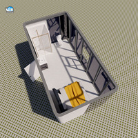 Maison en conteneur en verre de luxe sur mesure pour hôtel de villégiature en plein air, café préfabriqué