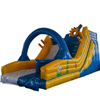 Nouveauté 2026 : Château gonflable PVC 4x6m avec toboggan aquatique, capacité 20 personnes, idéal pour les parcs urbains