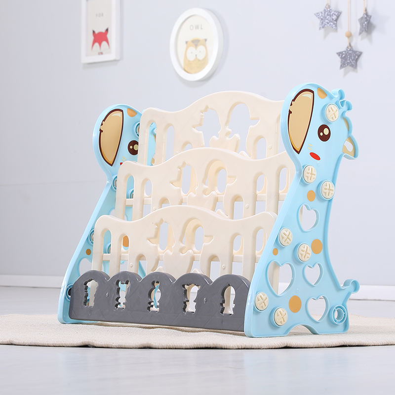 Étagère de faon de trois étages bleu ciel