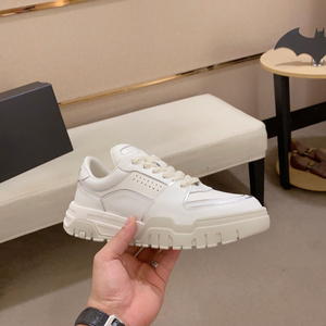 Baskets décontractées pour femmes en cuir de vachette véritable première couche, à semelle épaisse, bout blanc, lacets avant, nouvelle collection printemps 2025, polyvalentes - Product Image 3