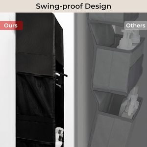 Organizador para colgar sobre la puerta con 6 estantes desmontables para almacenamiento de artículos de bebé en el dormitorio, cuarto de niños o habitación infantil. - Product Image 5