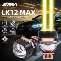 Nouveau projecteur carré Bi LED LK12 Max 76W, faisceau haut/bas, 6000K blanc froid, phare de voiture en aluminium, étanche, 23000 lumens