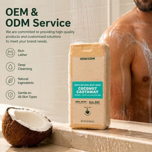 Jabón Corporal Natural para Hombre OEM/ODM, Paquete de 2, Aroma a Pino y Coco, Fórmula de Jabón Real, Sin Parabenos, Ftalatos ni Sulfatos, 14 oz - Product Image 5