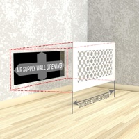 Lakeso Grille d'aération de 6 "x 6" pour cuisine Ouverture de conduit Finition miroir Registre décoratif pour murs