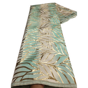 NI.AI, telas africanas de encaje de Damasco a la moda de 5 yardas para mujer, costura, vestidos de graduación, brocado, tela de encaje Jacquard nigeriano - Product Image 2